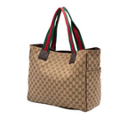 GG Canvas Web Double Pockets Tote
