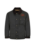 Barbour International Cotton Twill Collared Jacket — Black