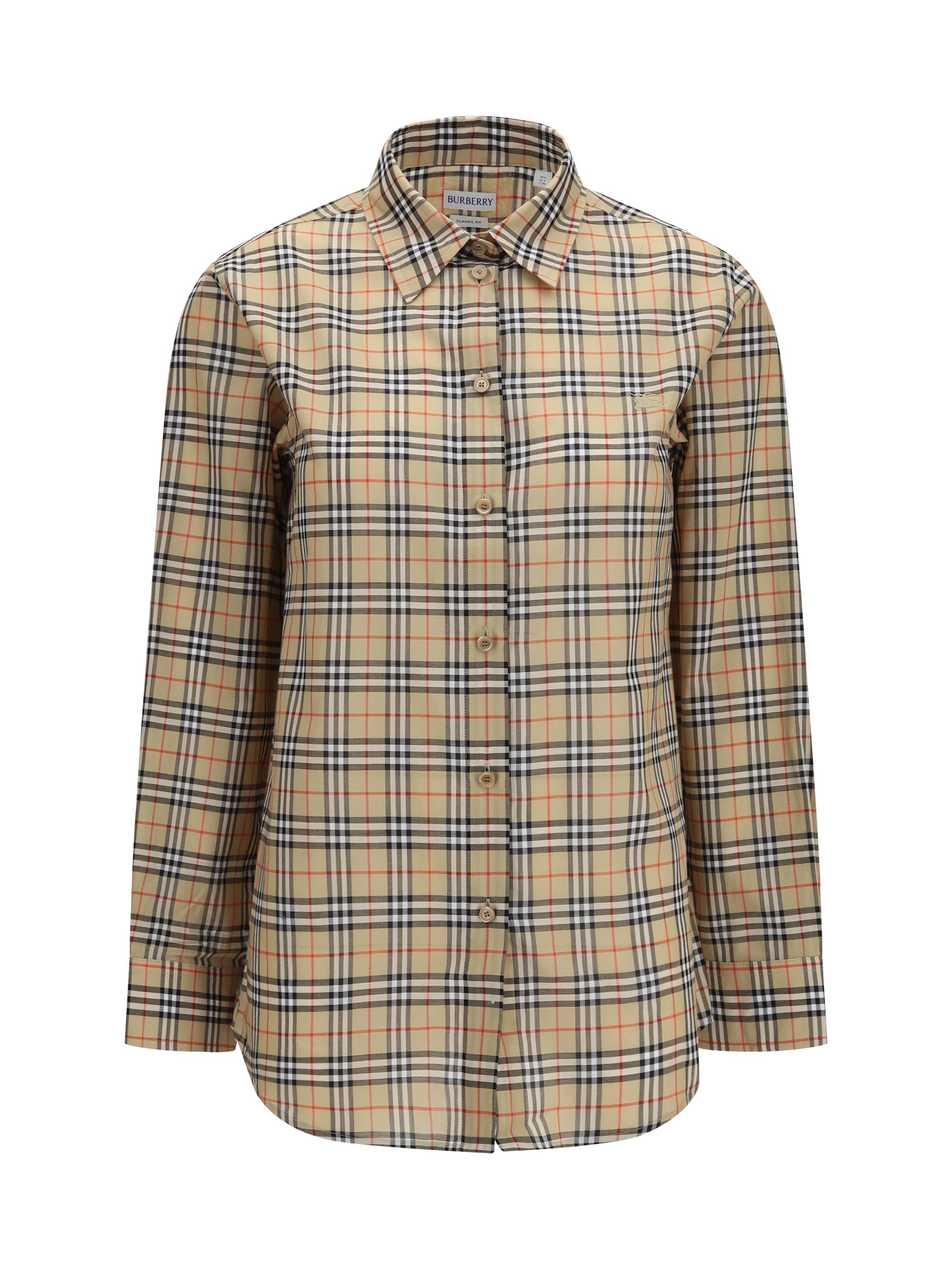 Burberry Camisa de algodón con cuadros Burberry - Beige