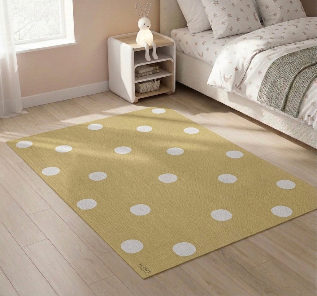 Alfombra vinílica 120x160 Mod. DOTS MOSTAZA