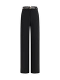 Max Mara Studio High-Waisted Wide-Leg Trousers — Black