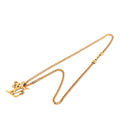 Nigo Gold Plated Squared Logo Pendant Necklace