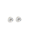 Self-Portrait Sculptural Knot Earrings — Silver
