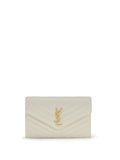 Saint Laurent Cassandre Shoulder Bag — Beige