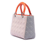 Medium Tricolor Lambskin Cannage Lady Dior