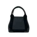 Calfskin Perforated Navy Cabas Tote XS