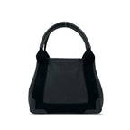 Calfskin Perforated Navy Cabas Tote XS