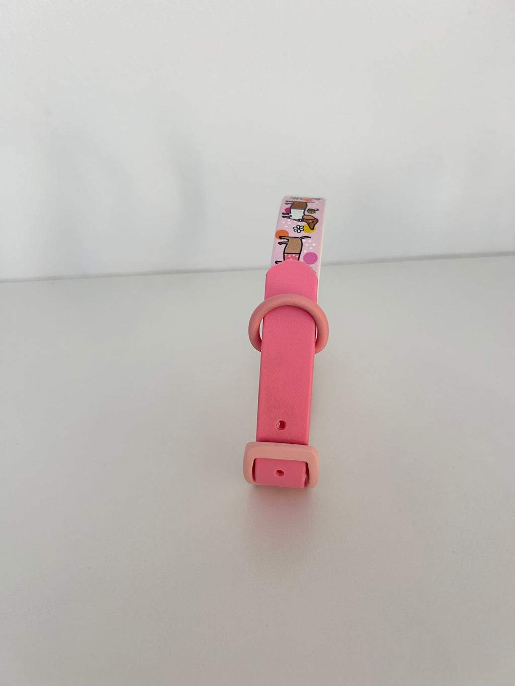 Bee Happy Dachshunds - Handmade Biothane Dog Collar - Powder Pink