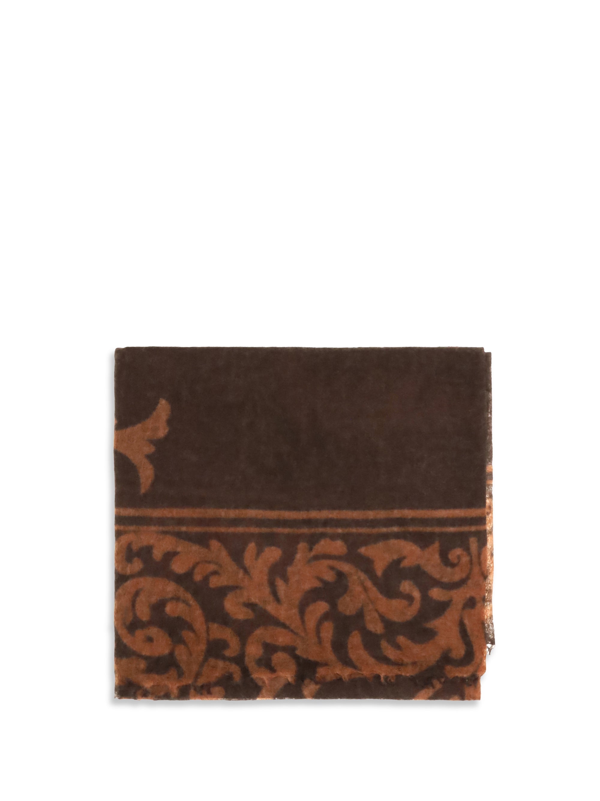 Mirror In The Sky Cashmere Baroque Scarf — Brown