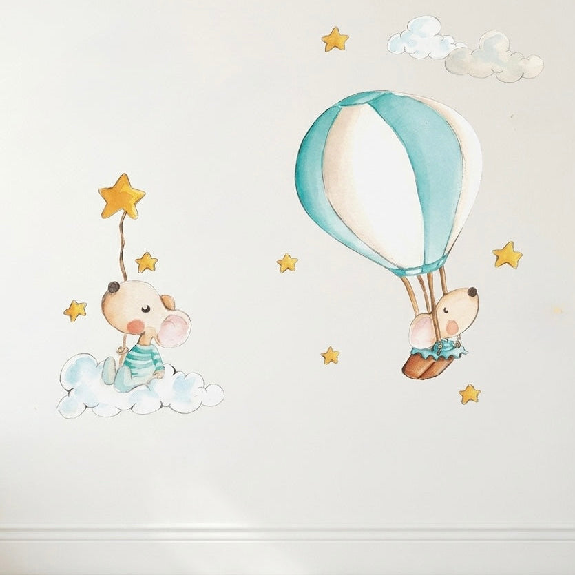 VINILO INFANTIL | GLOBO A LAS ESTRELLAS MENTA