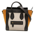 Nano Tricolor Nubuck and Drummed Calfskin Luggage Tote