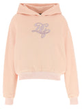 Dolce & Gabbana Logo-Embroidered Cotton Hoodie — Pink
