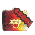 Sara Battaglia Mini Leather Zigzag Gancini Crossbody