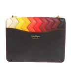 Sara Battaglia Mini Leather Zigzag Gancini Crossbody