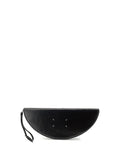 Maison Margiela Crinkled Leather Clutch — Black