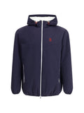 Brunello Cucinelli Waterproof Hooded Jacket — Navy