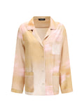 Fabiana Filippi Printed Silk Twill Shirt — Beige