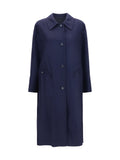 Blazè Milano Nitak Woolly Trench Coat — Navy