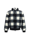 Givenchy Checked Wool-Blend Teddy Jacket — Black
