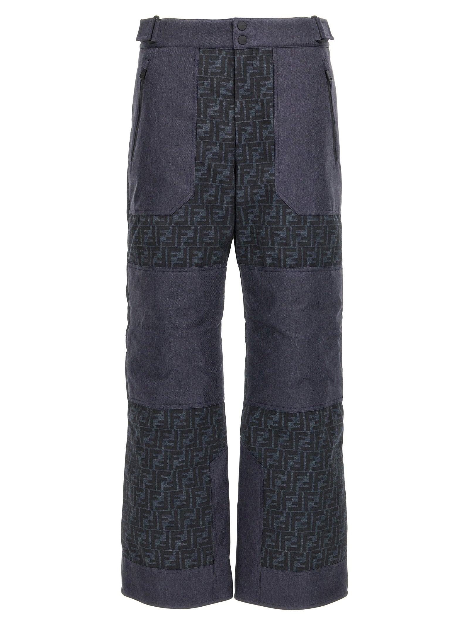 Fendi FF Jacquard Technical Ski Pants — gray