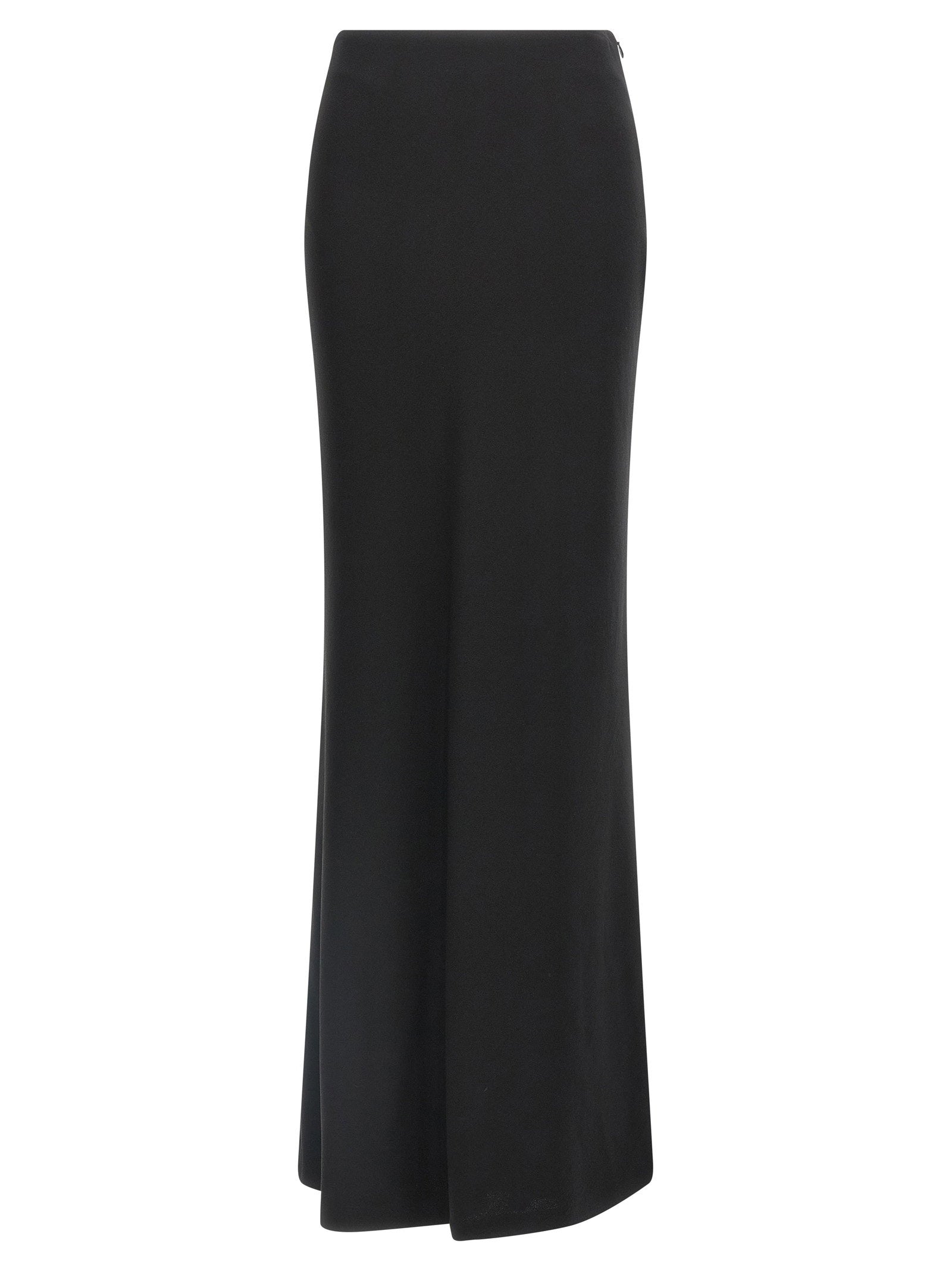 Alessandra Rich Silk Crepe Skirt — Black