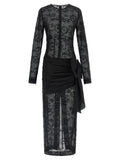 Alessandra Rich Lace Bustier Dress — Black