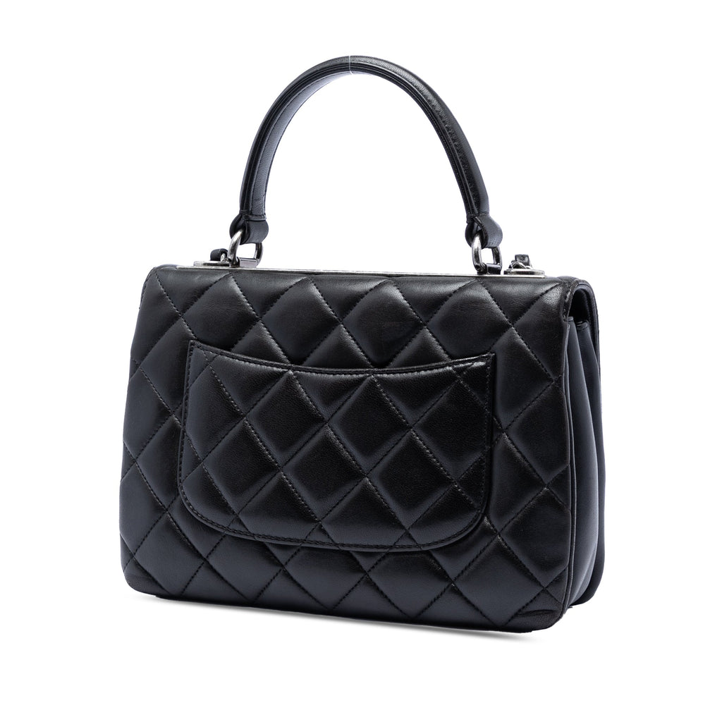 Small Quilted Lambskin Trendy CC Top Handle Flap