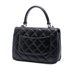 Small Quilted Lambskin Trendy CC Top Handle Flap