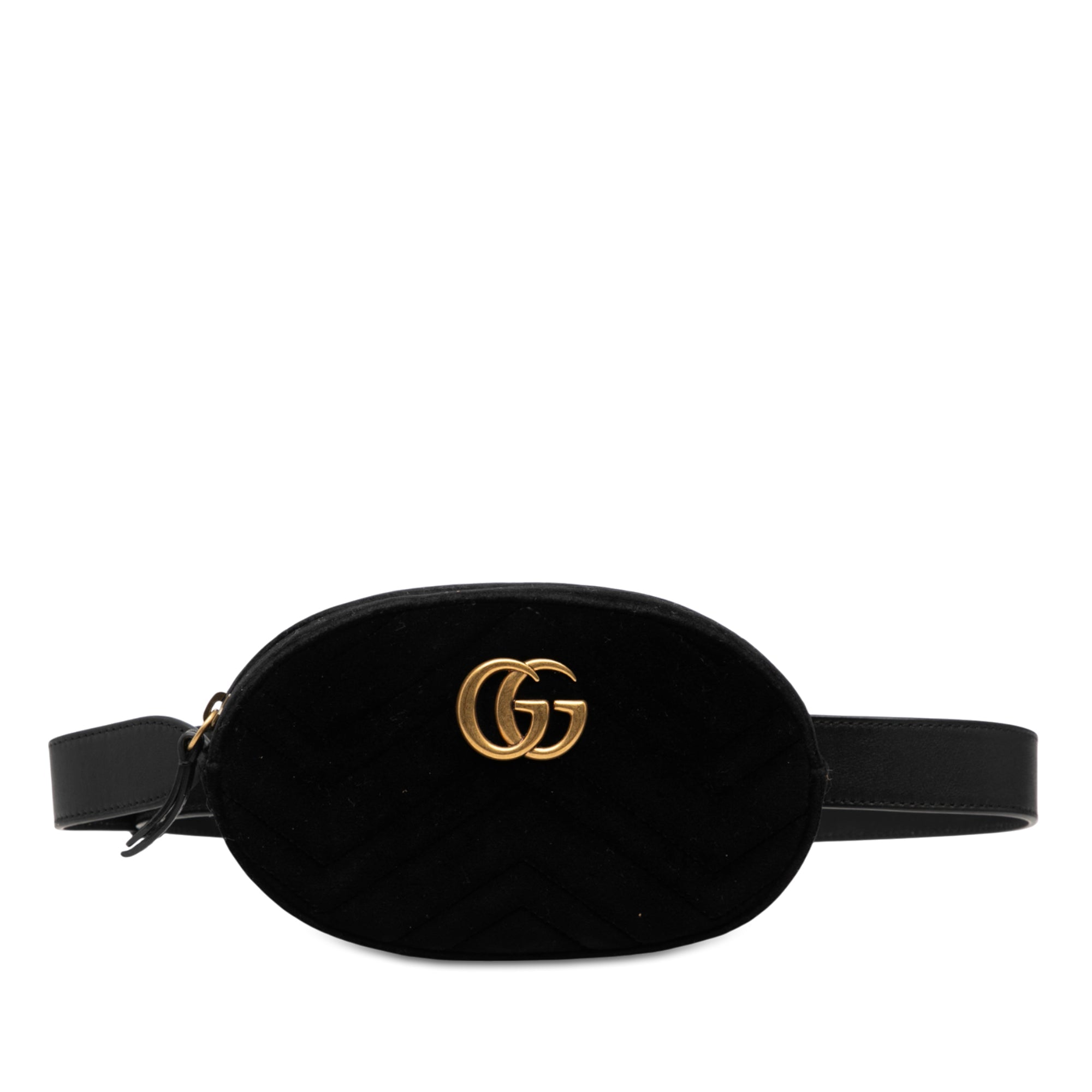 GG Marmont Matelasse Velvet Belt Bag