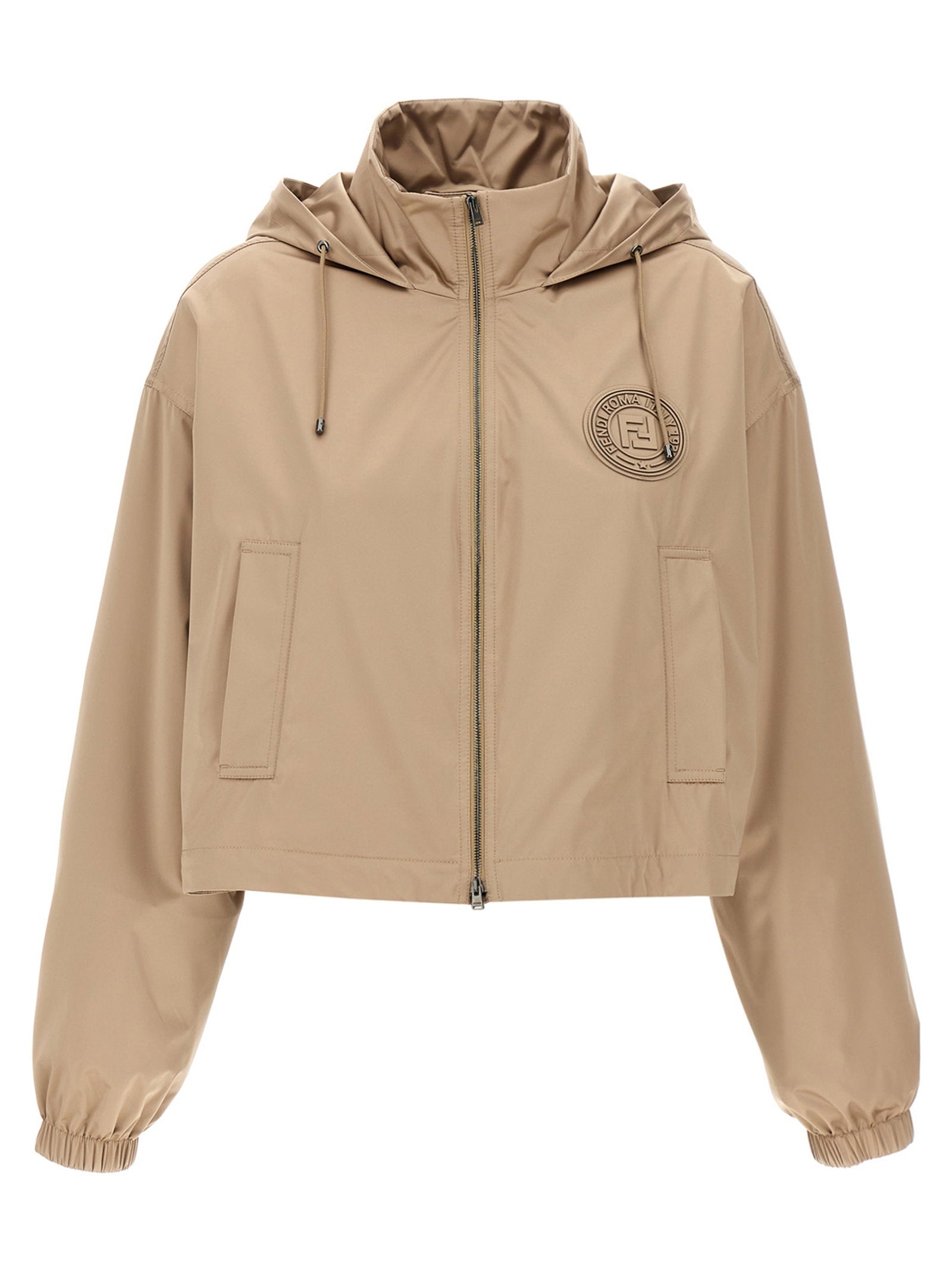 Fendi Stamp Anorak — Beige