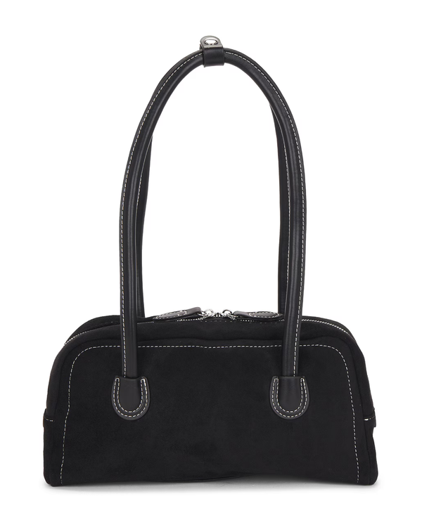 FAUX SUEDE LEATHER SHOULDER BAG