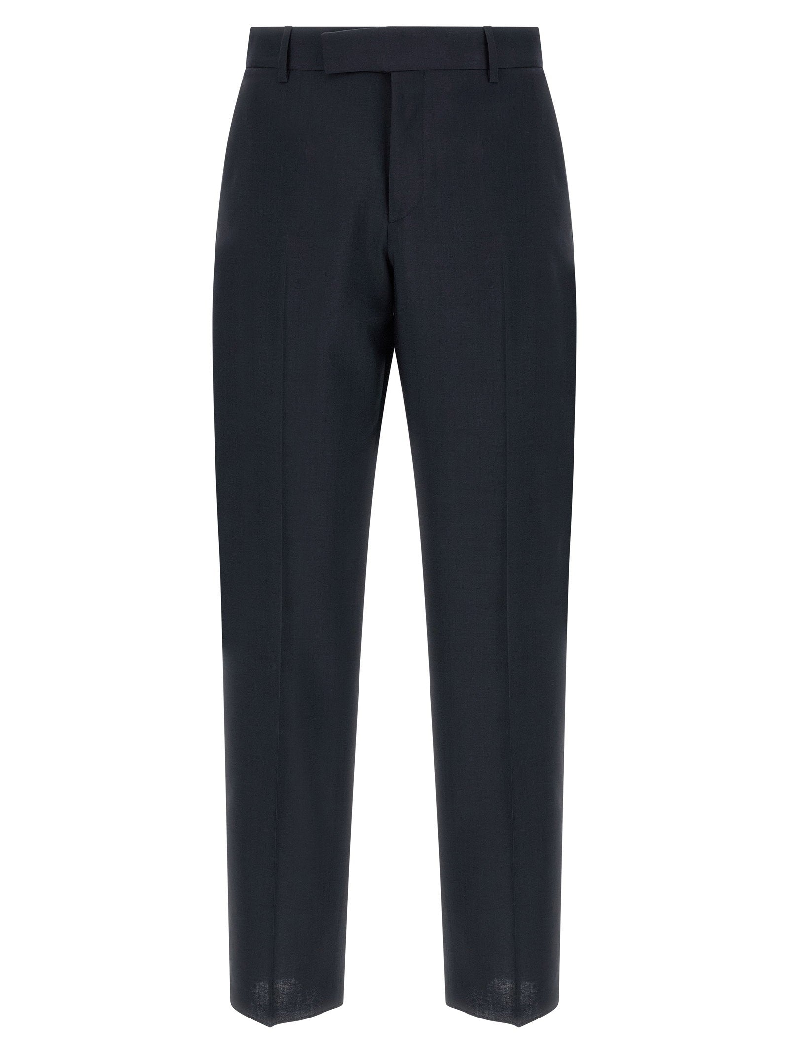 Fendi Wool Canvas Tailored Trousers — Black