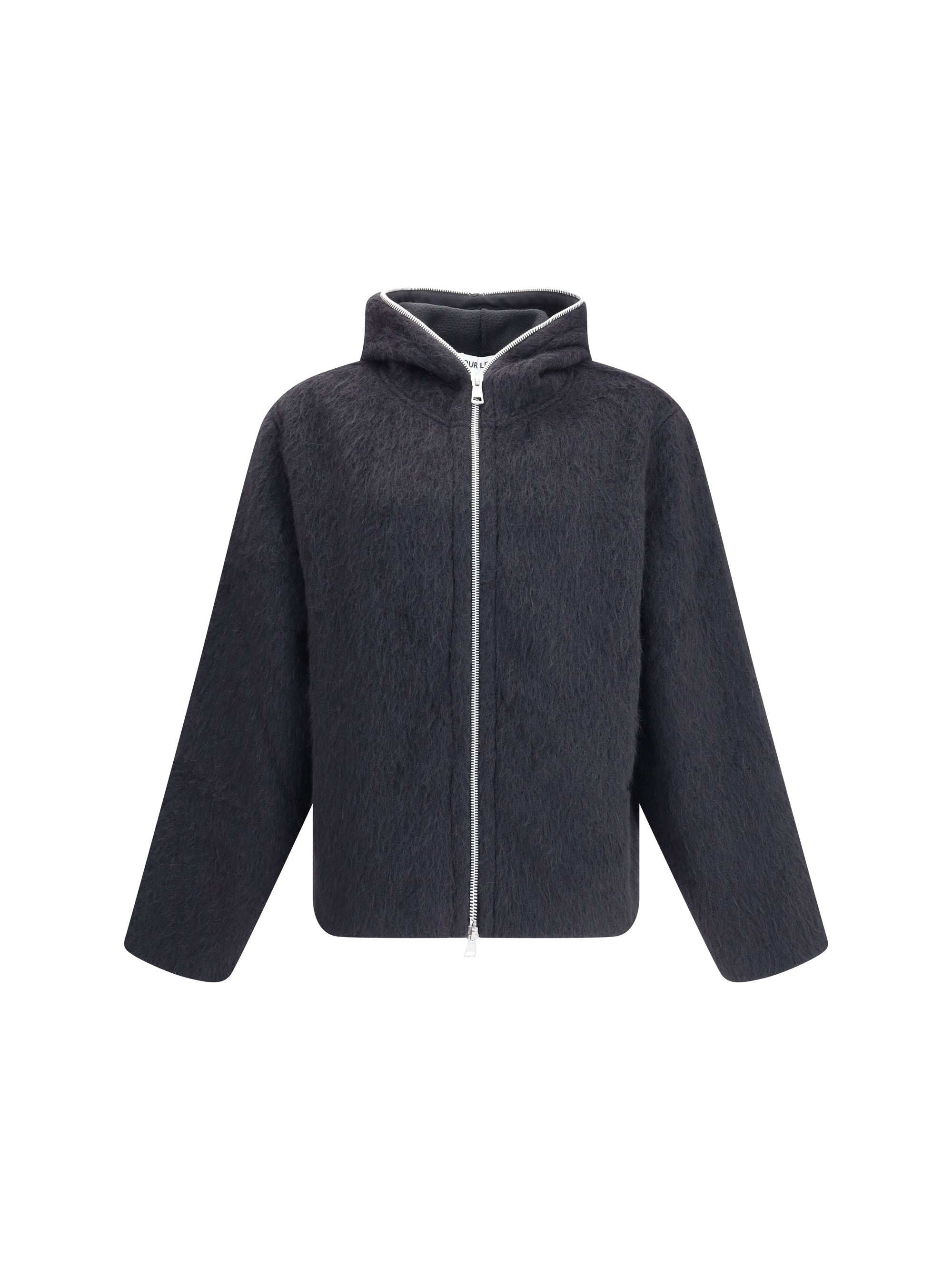 Our Legacy Furry Effect Design Zip Sweater — Black
