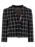 Thom Browne Windowpane Tweed Blazer — Black