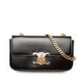 Shiny Calfskin Claude Chain Shoulder Bag