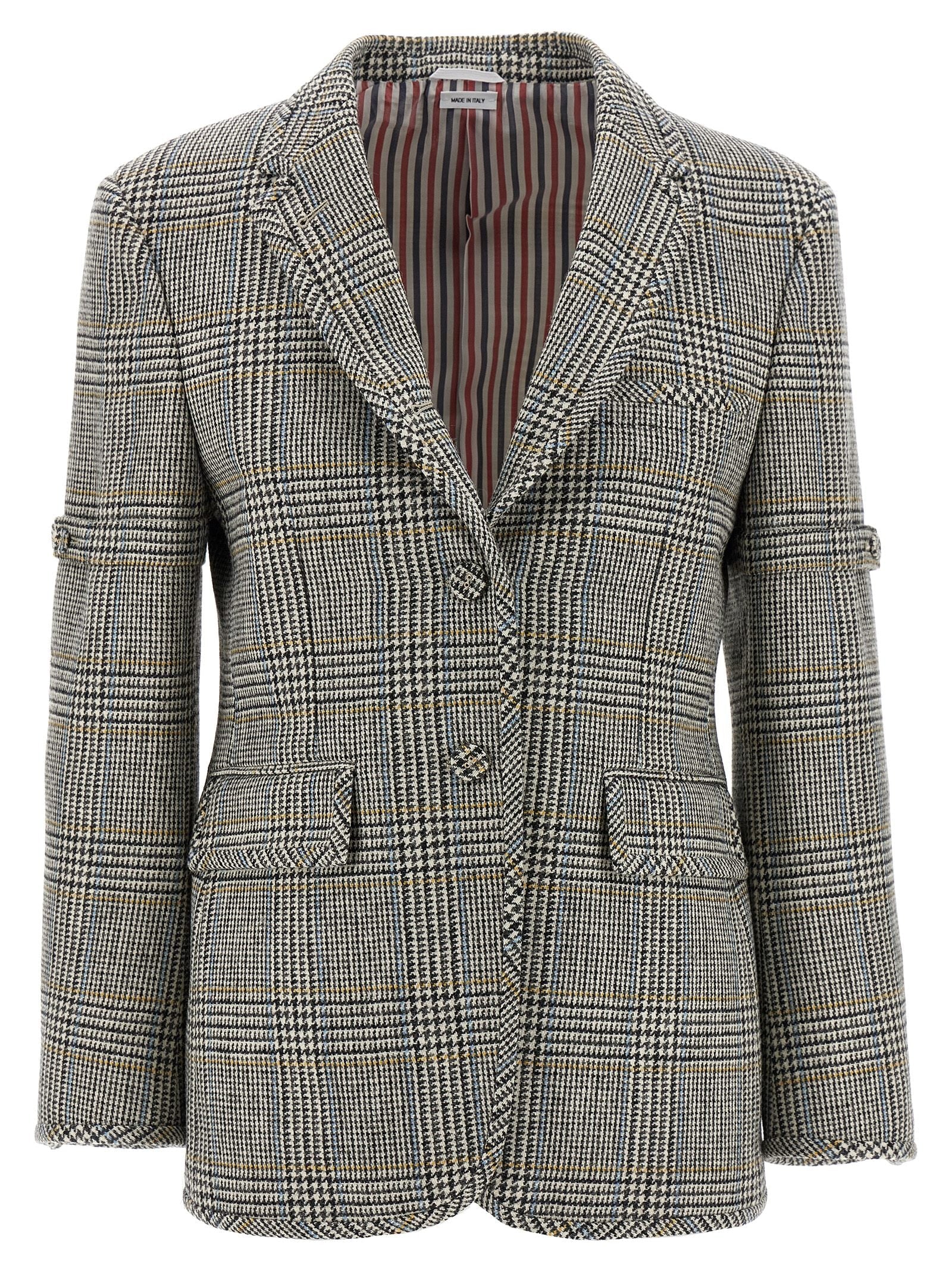Thom Browne Prince of Wales Blazer — grey