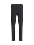 Dolce & Gabbana Striped Wool Trousers — Black