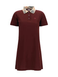 Burberry Check Dress — Red