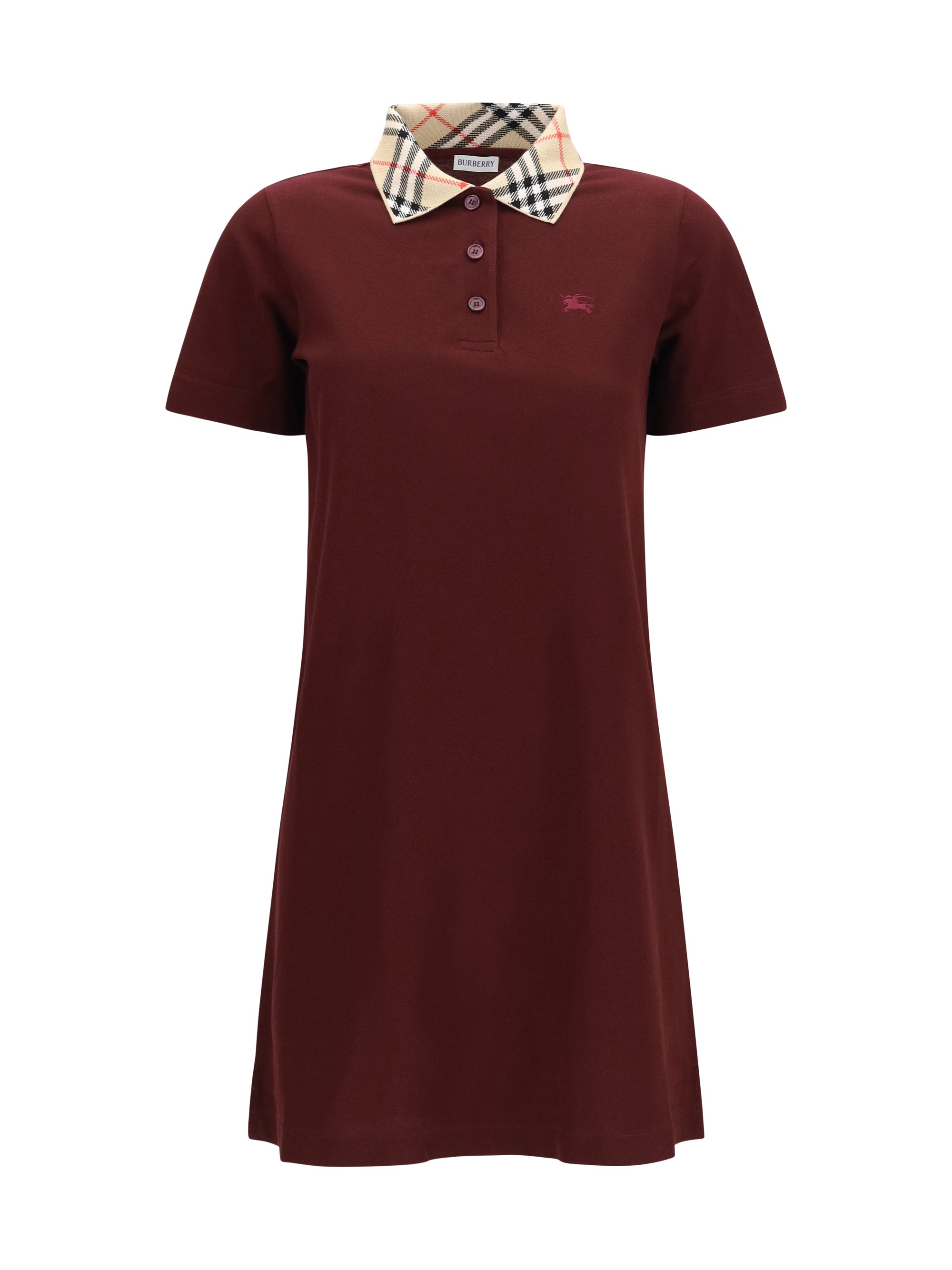 Burberry Check Dress — Red