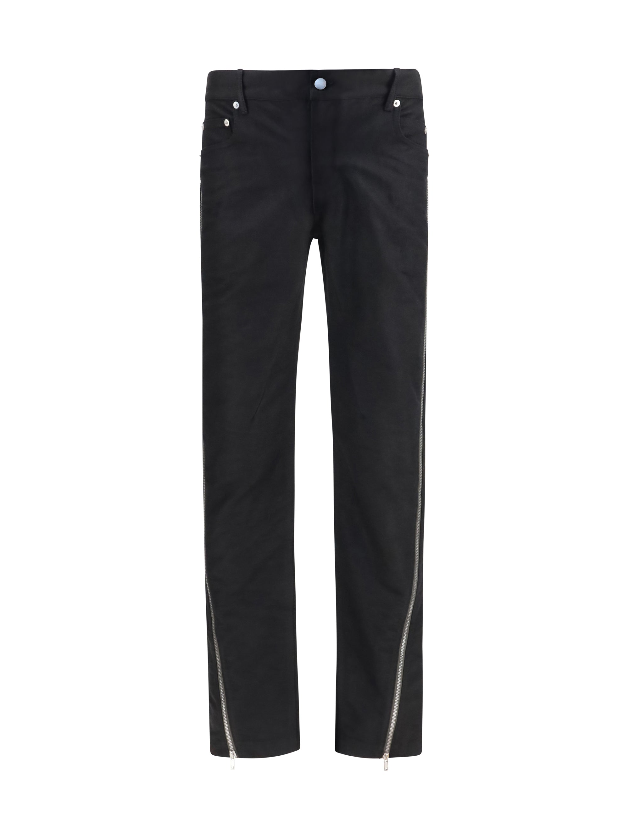 Rick Owens Side Zip Merino Wool Jeans — Black