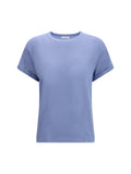 Brunello Cucinelli Cashmere Glitter T-Shirt — Blue