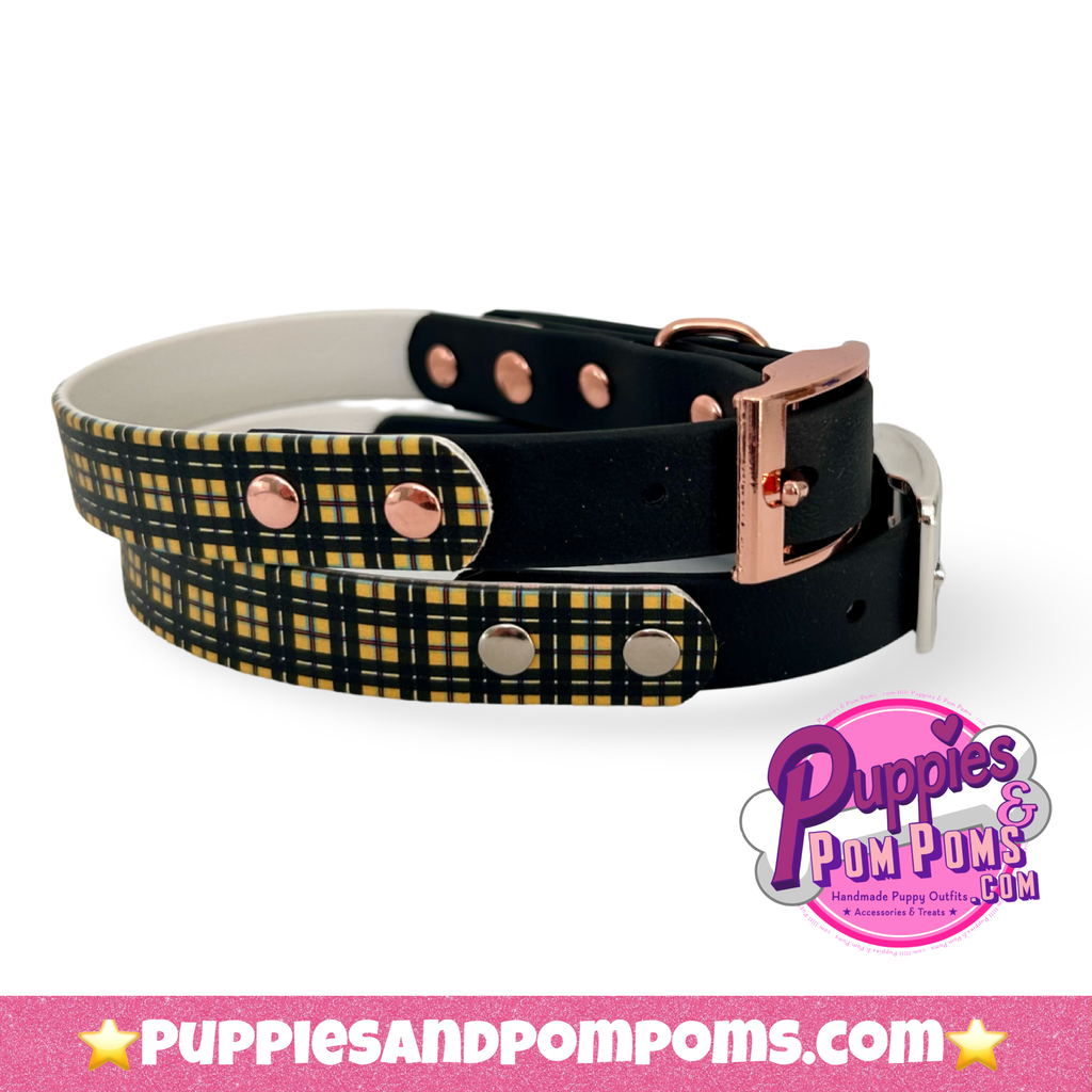 Cornish Tartan Handmade Dog Collar - 2 Colour 20mm