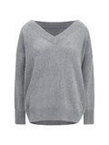 Ermanno Scervino Layered Knit with Slip Dress — Gray
