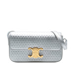 Triomphe All Over Laminated Calfskin Claude Shoulder Bag