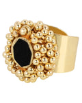 Black Cerchio Ring By KYNAH, Luxury Indian Fashion & Bridal Wear