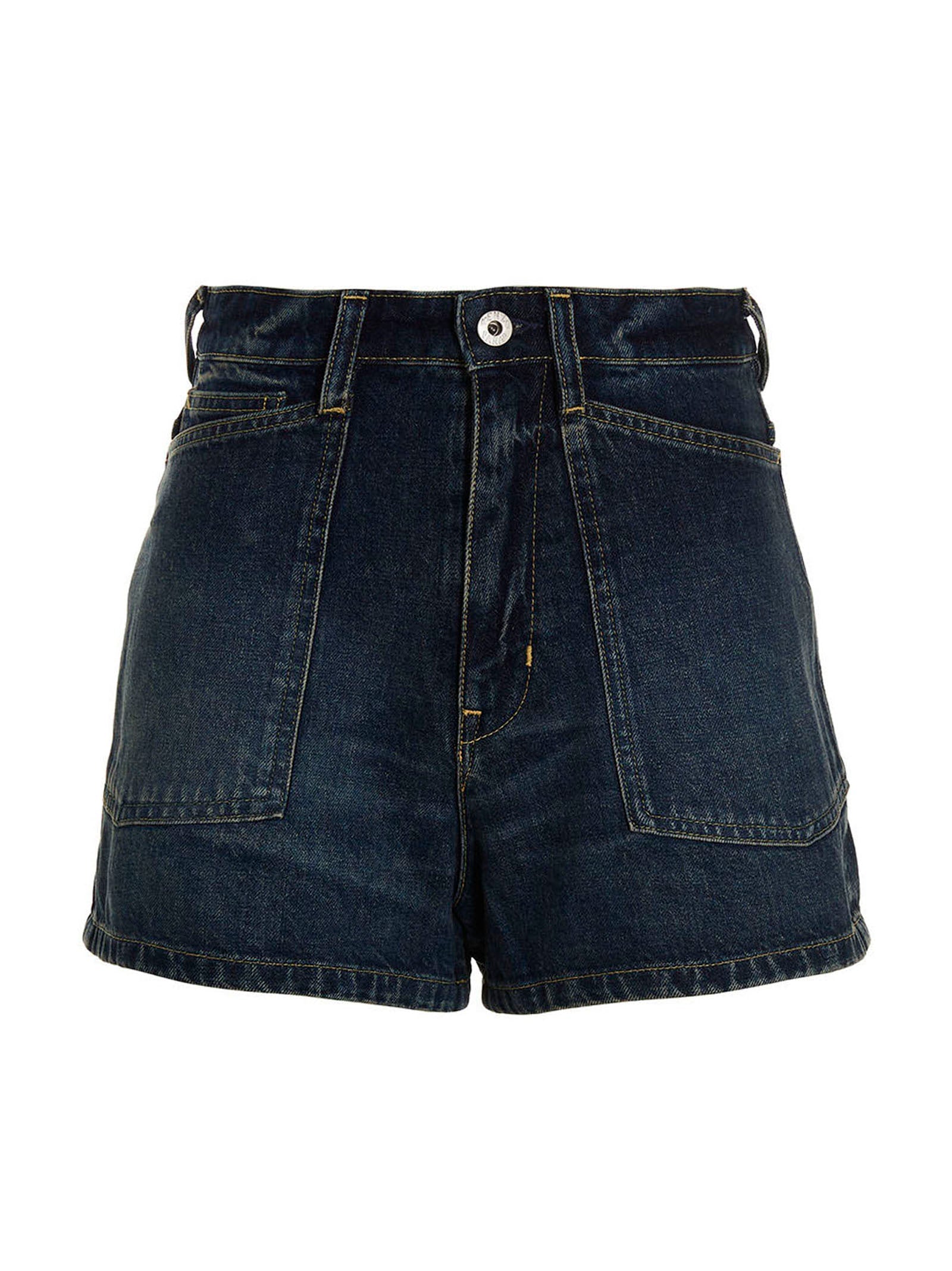 Kenzo Cotton Denim Denim Shorts — Navy