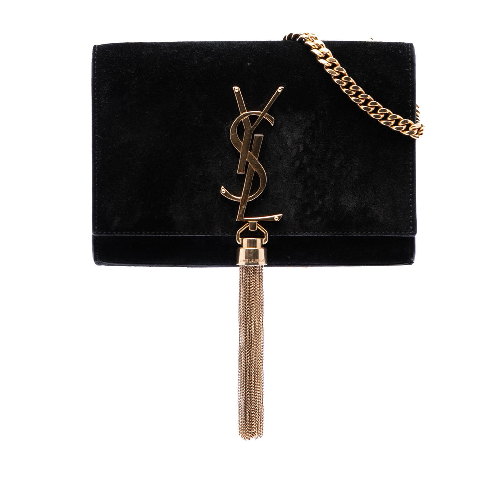 Small Suede Monogram Kate Tassel Crossbody