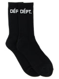 Gallery Dept. Logo-Intarsia Crew Socks — Black