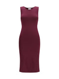 Sa Su Phi Sleeveless Slim-Fit Silk Dress — Purple