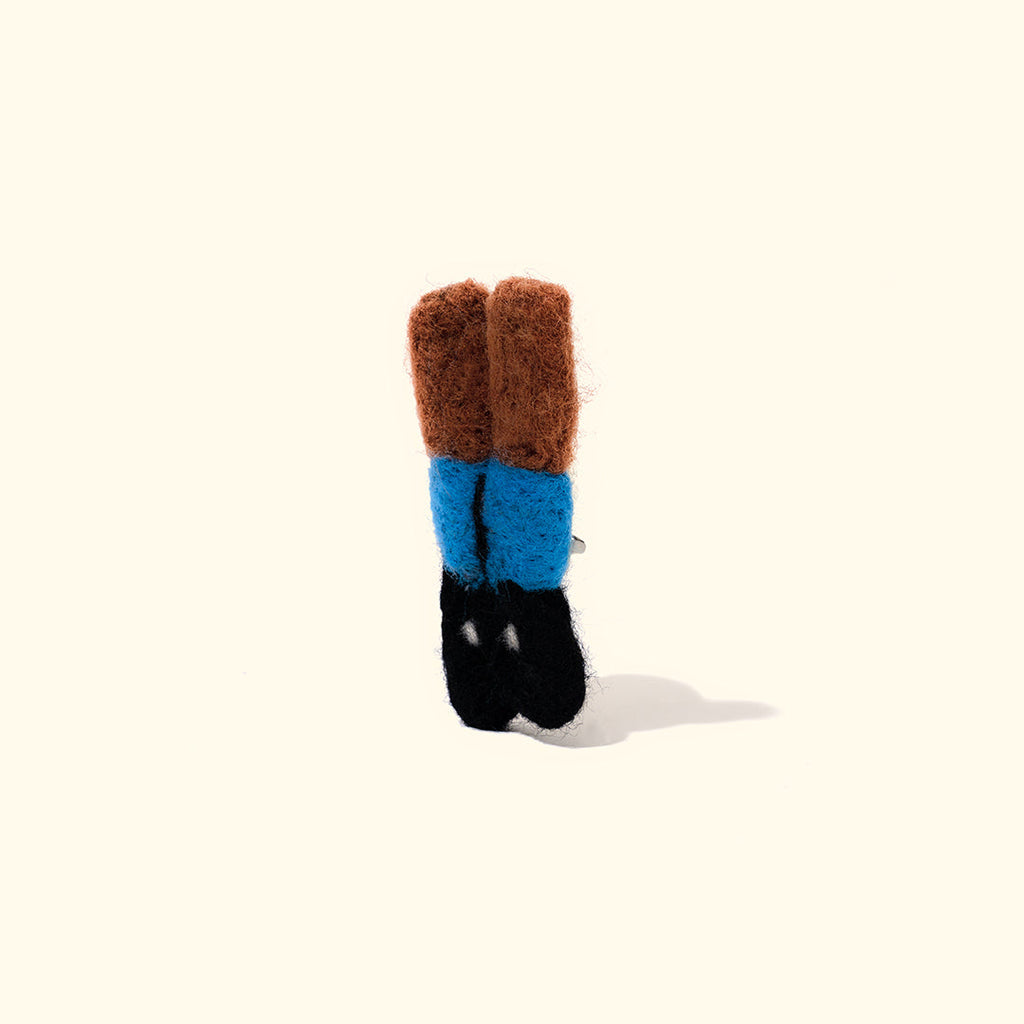 Felt Loafer Pin Blue